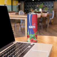 Personalized Afro-Haitians Tropical Skinny Tumbler Fleur-De-Lis Veves Motif - Wonder Print Shop