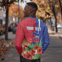 Personalized Afro-Haitians Tropical Sweatshirt Fleur-De-Lis Veves Motif - Wonder Print Shop