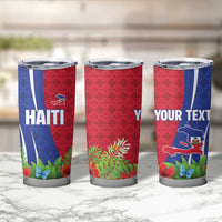 Personalized Afro-Haitians Tropical Tumbler Cup Fleur-De-Lis Veves Motif - Wonder Print Shop