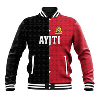 Afro-Haitians Empire of Haiti 1804-1806 Baseball Jacket Fleur-De-Lis Veves Motif - Wonder Print Shop