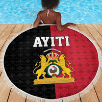 Afro-Haitians Empire of Haiti 1804-1806 Beach Blanket Fleur-De-Lis Veves Motif - Wonder Print Shop