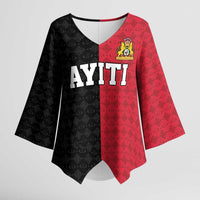 Afro-Haitians Empire of Haiti 1804-1806 Kimono Sleeve Blouse Fleur-De-Lis Veves Motif - Wonder Print Shop