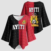 Afro-Haitians Empire of Haiti 1804-1806 Kimono Sleeve Blouse Fleur-De-Lis Veves Motif - Wonder Print Shop