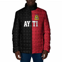 Afro-Haitians Empire of Haiti 1804-1806 Padded Jacket Fleur-De-Lis Veves Motif - Wonder Print Shop