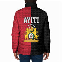 Afro-Haitians Empire of Haiti 1804-1806 Padded Jacket Fleur-De-Lis Veves Motif - Wonder Print Shop