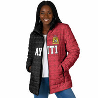 Afro-Haitians Empire of Haiti 1804-1806 Padded Jacket Fleur-De-Lis Veves Motif - Wonder Print Shop