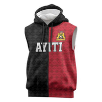 Afro-Haitians Empire of Haiti 1804-1806 Sleeveless Zip Hoodie Fleur-De-Lis Veves Motif - Wonder Print Shop