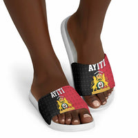 Afro-Haitians Empire of Haiti 1804-1806 Slide Sandals Fleur-De-Lis Veves Motif - Wonder Print Shop