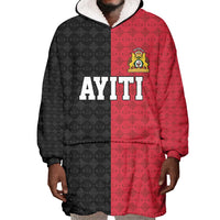Afro-Haitians Empire of Haiti 1804-1806 Wearable Blanket Hoodie Fleur-De-Lis Veves Motif - Wonder Print Shop