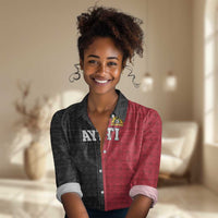 Afro-Haitians Empire of Haiti 1804-1806 Women Casual Shirt Fleur-De-Lis Veves Motif - Wonder Print Shop