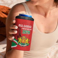 Personalized Bulgaria Liberation Day 4 in 1 Can Cooler Tumbler Shipka Monument Unity Makes Strength