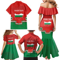 Personalized Bulgaria Liberation Day Family Matching Mermaid Dress and Hawaiian Shirt Shipka Monument Unity Makes Strength