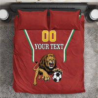 Custom Bulgaria Football Bedding Set The Lions Come Champions Red Version