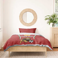 Custom Bulgaria Football Bedding Set The Lions Come Champions Red Version