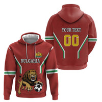 Custom Bulgaria Football Hoodie The Lions Come Champions Red Version