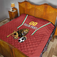 Custom Bulgaria Football Quilt The Lions Come Champions Red Version - Wonder Print Shop