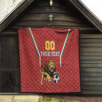 Custom Bulgaria Football Quilt The Lions Come Champions Red Version - Wonder Print Shop