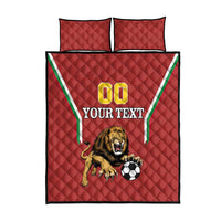 Custom Bulgaria Football Quilt Bed Set The Lions Come Champions Red Version - Wonder Print Shop