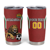 Custom Bulgaria Football Tumbler Cup The Lions Come Champions Red Version - Wonder Print Shop