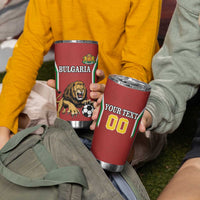 Custom Bulgaria Football Tumbler Cup The Lions Come Champions Red Version - Wonder Print Shop
