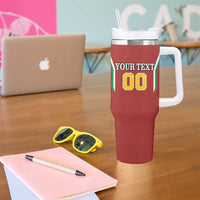 Custom Bulgaria Football Tumbler With Handle The Lions Come Champions Red Version - Wonder Print Shop