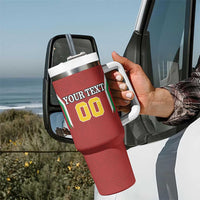 Custom Bulgaria Football Tumbler With Handle The Lions Come Champions Red Version - Wonder Print Shop
