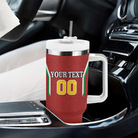 Custom Bulgaria Football Tumbler With Handle The Lions Come Champions Red Version - Wonder Print Shop