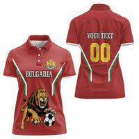 Custom Bulgaria Football Women Polo Shirt The Lions Come Champions Red Version - Wonder Print Shop