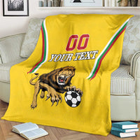 Custom Bulgaria Football Blanket The Lions Come Champions Yellow Version