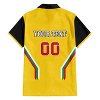 Custom Bulgaria Football Family Matching Off Shoulder Maxi Dress and Hawaiian Shirt The Lions Come Champions Yellow Version
