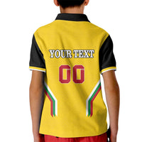 Custom Bulgaria Football Kid Polo Shirt The Lions Come Champions Yellow Version