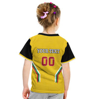 Custom Bulgaria Football Kid T Shirt The Lions Come Champions Yellow Version