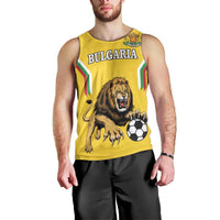 Custom Bulgaria Football Men Tank Top The Lions Come Champions Yellow Version