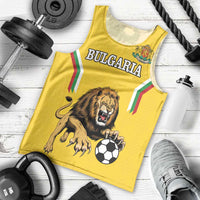 Custom Bulgaria Football Men Tank Top The Lions Come Champions Yellow Version