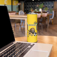 Custom Bulgaria Football Skinny Tumbler The Lions Come Champions Yellow Version - Wonder Print Shop