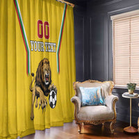 Custom Bulgaria Football Window Curtain The Lions Come Champions Yellow Version - Wonder Print Shop