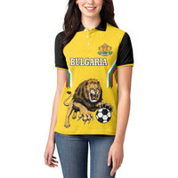 Custom Bulgaria Football Women Polo Shirt The Lions Come Champions Yellow Version - Wonder Print Shop