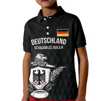 Custom Germany Rugby Kid Polo Shirt Black Eagles Special Style