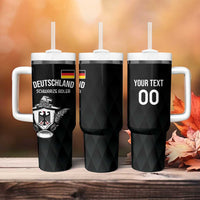 Custom Germany Rugby Tumbler With Handle Black Eagles Special Style - Wonder Print Shop