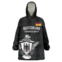 Custom Germany Rugby Wearable Blanket Hoodie Black Eagles Special Style - Wonder Print Shop