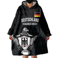 Custom Germany Rugby Wearable Blanket Hoodie Black Eagles Special Style - Wonder Print Shop