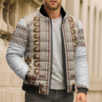 Hutsul Keptar Ukraine Bomber Puffer Jacket Carpathian Folk Embroidery Heritage Style - Wonder Print Shop