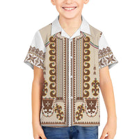 Hutsul Keptar Ukraine Family Matching Tank Maxi Dress and Hawaiian Shirt Carpathian Folk Embroidery Heritage Style
