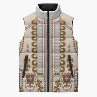 Hutsul Keptar Ukraine Sleeveless Puffer Jacket Carpathian Folk Embroidery Heritage Style - Wonder Print Shop