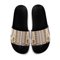 Hutsul Keptar Ukraine Slide Sandals Carpathian Folk Embroidery Heritage Style - Wonder Print Shop