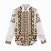 Hutsul Keptar Ukraine Women Casual Shirt Carpathian Folk Embroidery Heritage Style - Wonder Print Shop