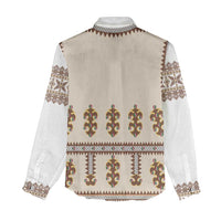 Hutsul Keptar Ukraine Women Casual Shirt Carpathian Folk Embroidery Heritage Style - Wonder Print Shop