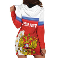 Personalized Russia Hoodie Dress Coat Of Arms With Chamomile Flower