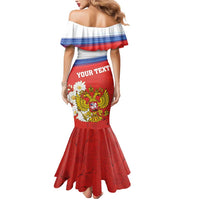 Personalized Russia Mermaid Dress Coat Of Arms With Chamomile Flower