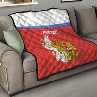 Personalized Russia Quilt Coat Of Arms With Chamomile Flower